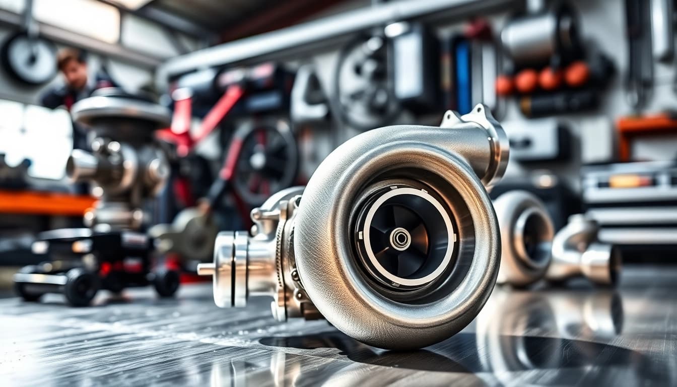 Turbosmart motorsport turbos showcased with high-performance detailing and professional atmosphere.