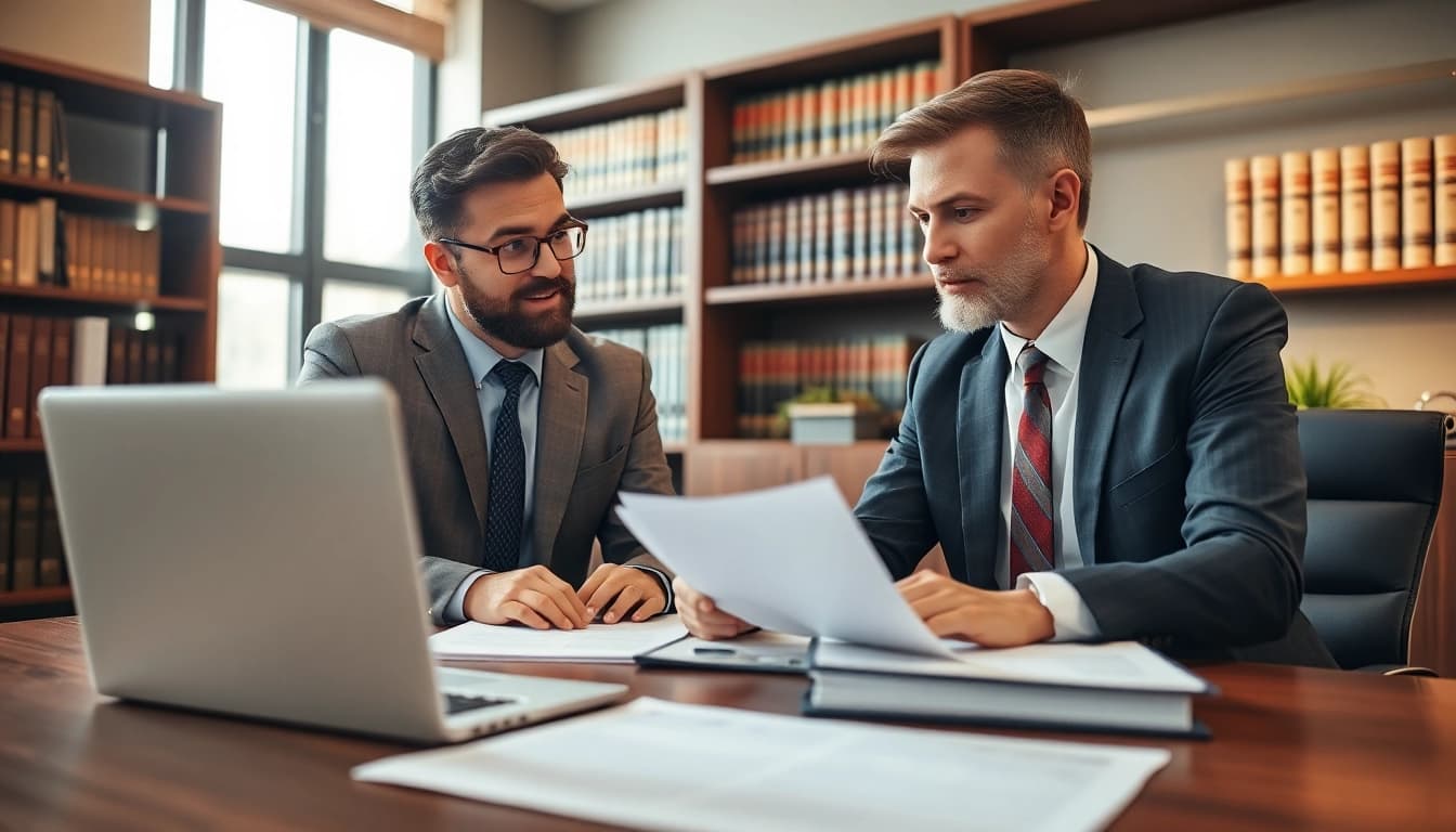 Seattle Social Security Disability Lawyer guiding a client in a well-appointed law office.