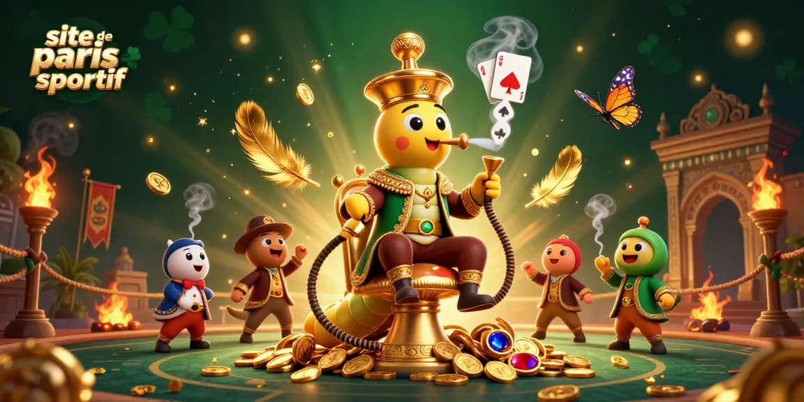 Pariez sur le site de paris sportif avec des éléments animés de casino en 3D.