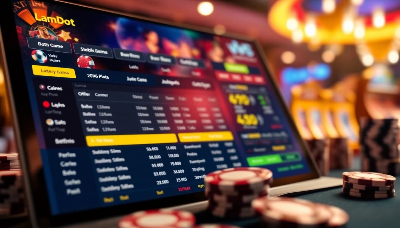 Menampilkan antarmuka sayaptogel yang menarik dengan elemen kasino yang dinamis.