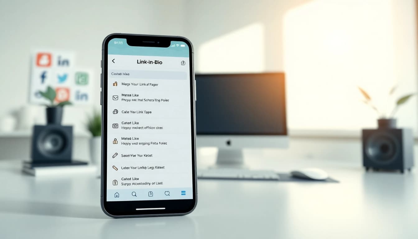 Showcasing a Linktree Alternative in a modern digital interface design.