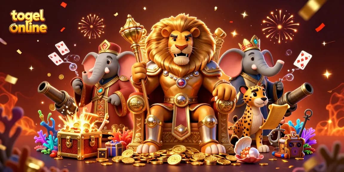 Angka togel online muncul dengan penuh warna dan kemewahan, dikelilingi ratusan koin emas.