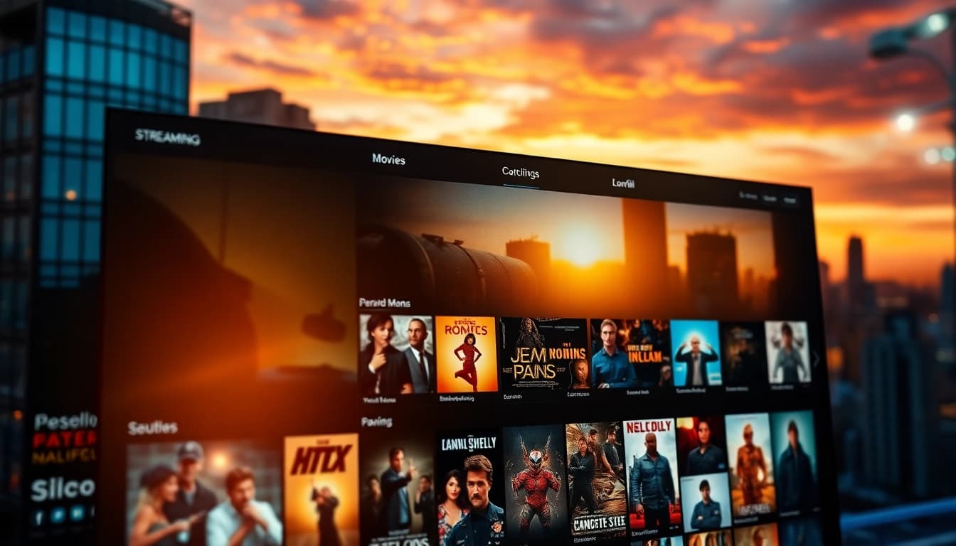 Navigate through various movies on https://bandarlayarkaca21.com in a vibrant online streaming interface.