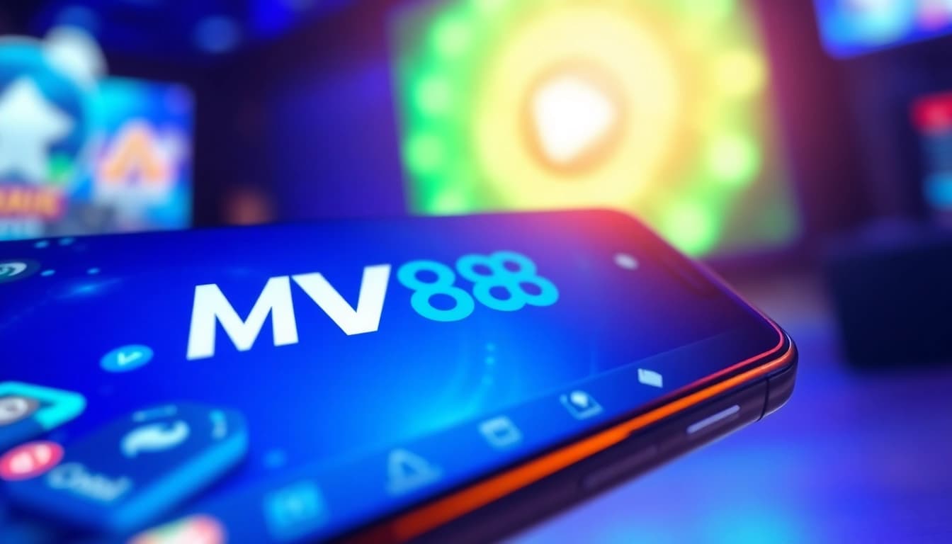 Interactive MV88 gaming platform interface showcasing vibrant colors and user-friendly design.