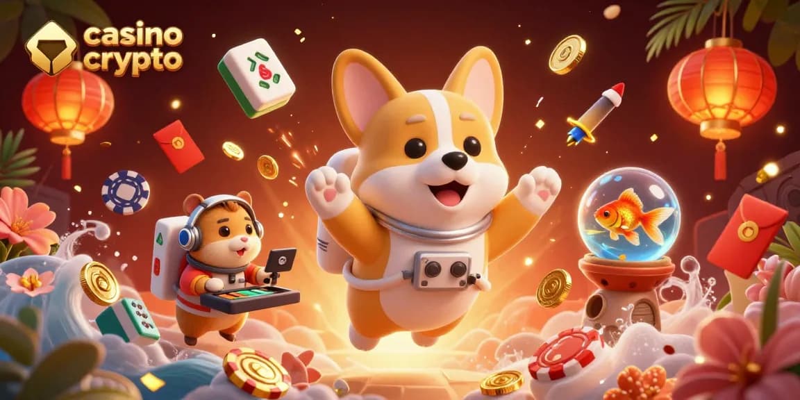 Gioca nel casino crypto con divertenti personaggi come un corgi astronauta e un criceto al comando.