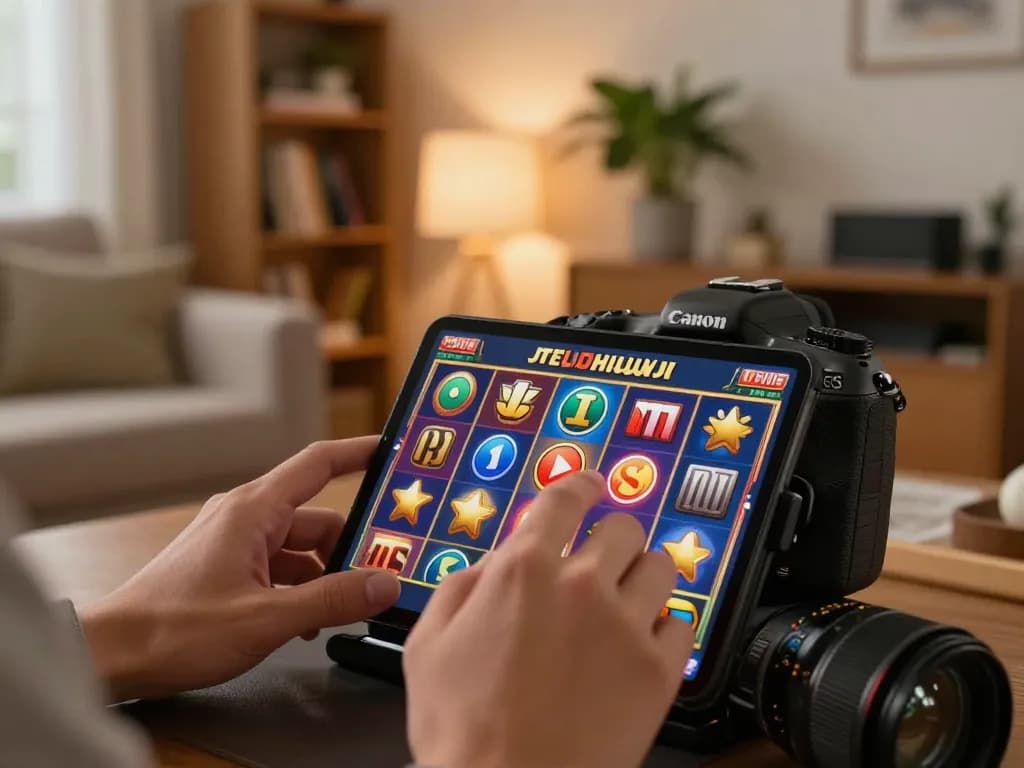 Engaging gameplay session on slot deposit 2rb mobile app showing colorful slot machine reels