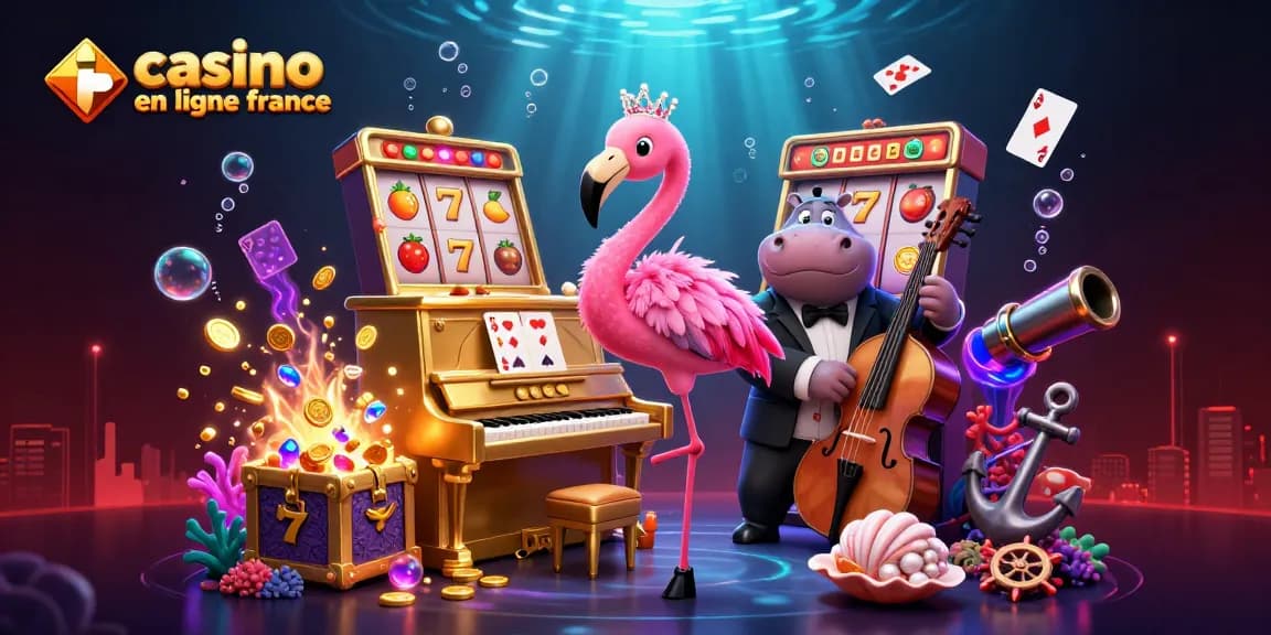 Jouer dans un casino en ligne France avec une chanteuse flamant et des thèmes de machine à sous animés.