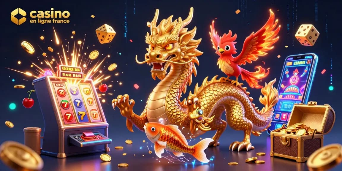Gagnez avec le casino en ligne France grâce à notre dragon doré et nos machines à sous éclatantes.