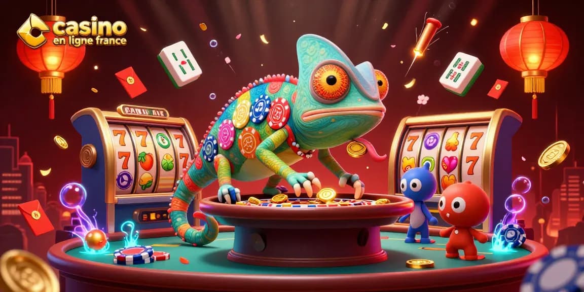 Illustration 3D colorée représentant un propriétaire de casino en ligne France attrapant des pièces d'or.