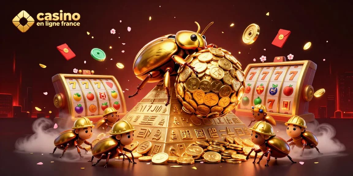 Visitez le casino en ligne France et découvrez des jeux en argent à travers cette illustration dynamique.