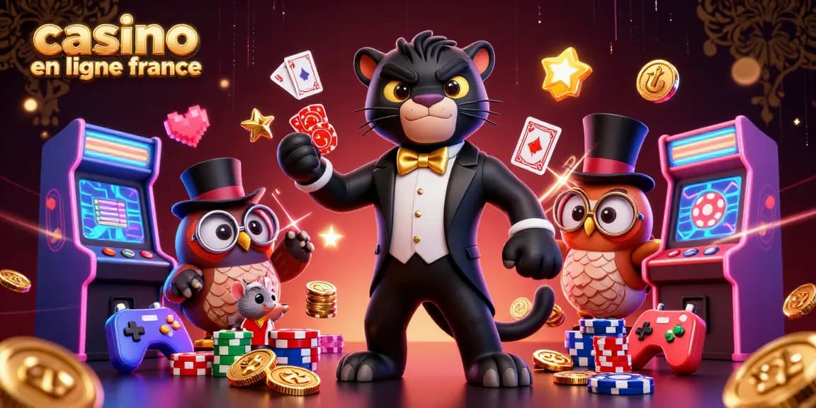 Jouer à casino en ligne france avec une panthère élégante, une chouette et une souris chanceuse.