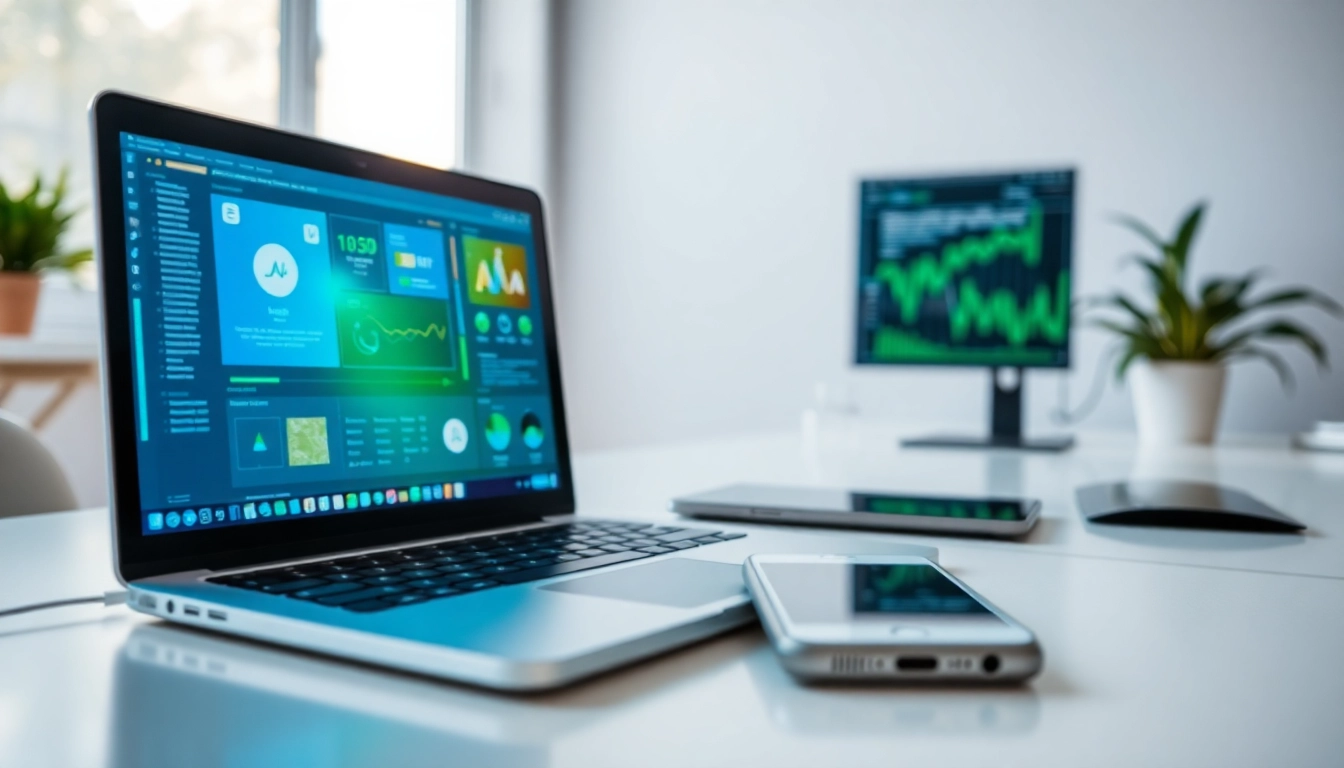 Optimize your tasks with innovative ai tools on a modern workspace showcasing technology.