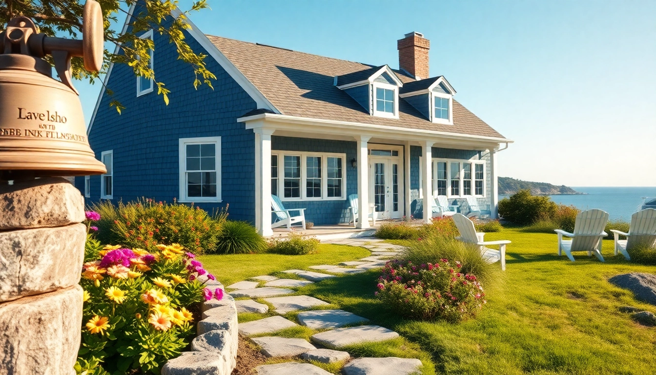 Cape Cod home with a beautiful garden and modern coastal design, inviting atmosphere.