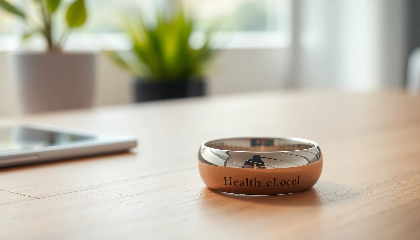 Discover the elegant Health Ring, showcasing advanced design and functionality in a serene environment.