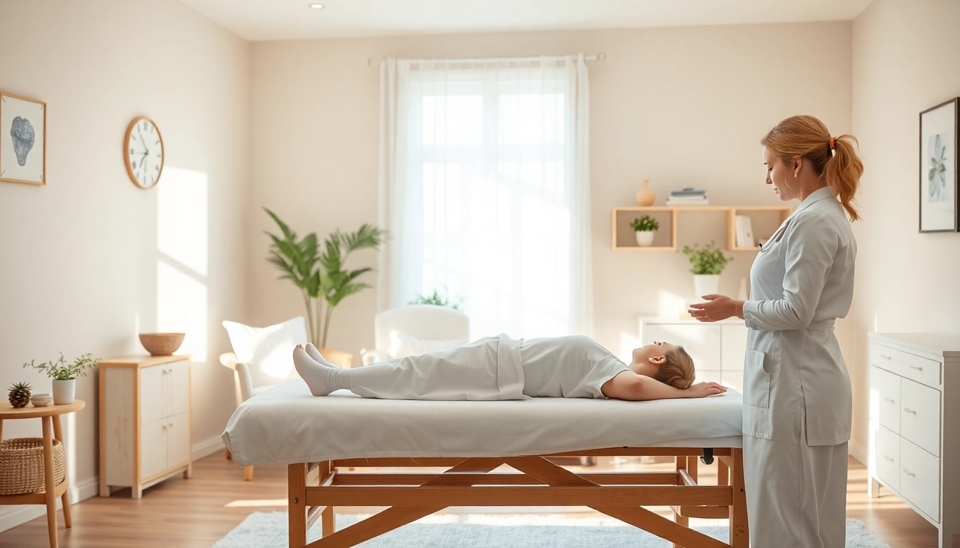 Osteopathie Stuttgart: Professionelle Behandlung in einem ruhigen Behandlungsraum.