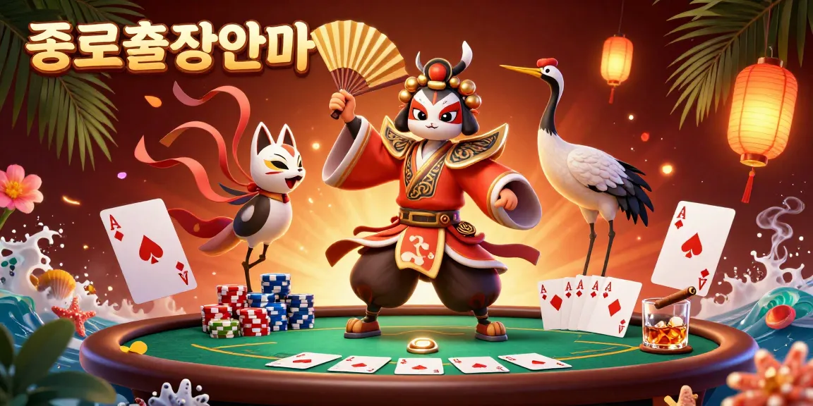 Engage in 종로출장안마 with a kabuki warrior amidst dynamic poker gaming elements