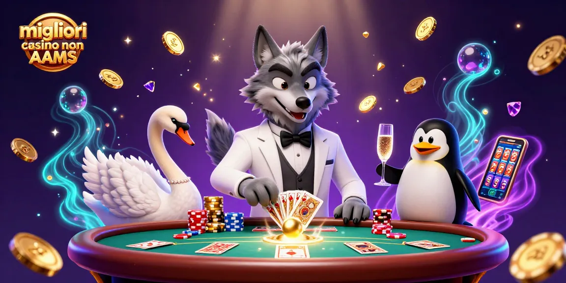 I migliori casino non AAMS offrono giocate emozionanti con lupi e cigni in un'illustrazione animata