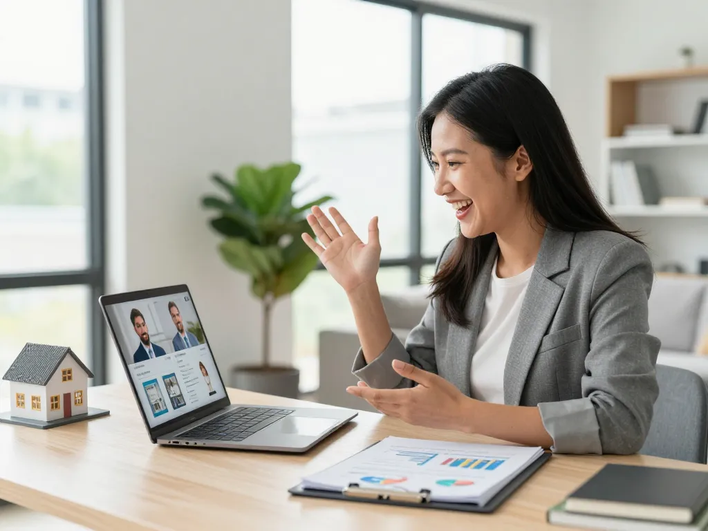 Sell my house today with a trusted real estate agent in a bright office.