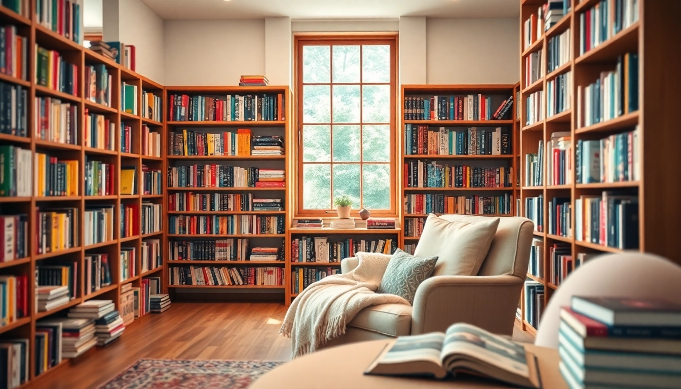 Discover the inviting Booklab setup with cozy reading nook, inviting book shelves, and warm atmosphere.