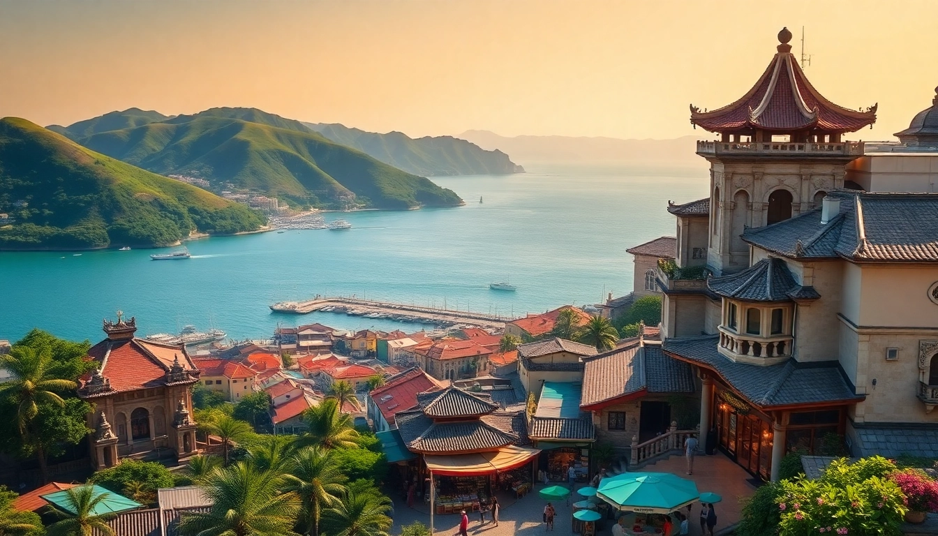 Menjelajahi keindahan lemacau melalui panorama pasar dan seni bina tradisional.