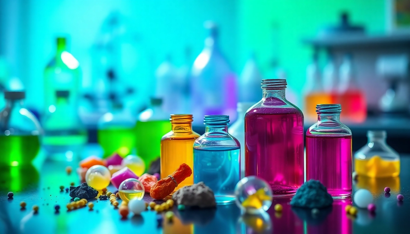 Psychedelicschemstore showcasing a vibrant display of psychedelic compounds highlighting creativity.