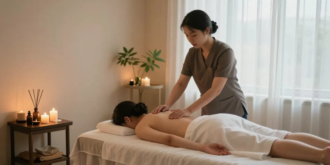 부산마사지로 편안한 스파 환경에서의 마사지 서비스 장면