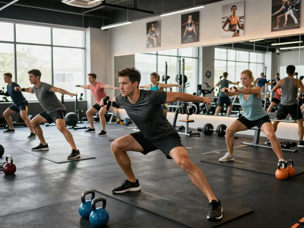 Dynamic workout scene illustrating steroidi anabolizzanti legali italia and fitness dedication in a modern gym.