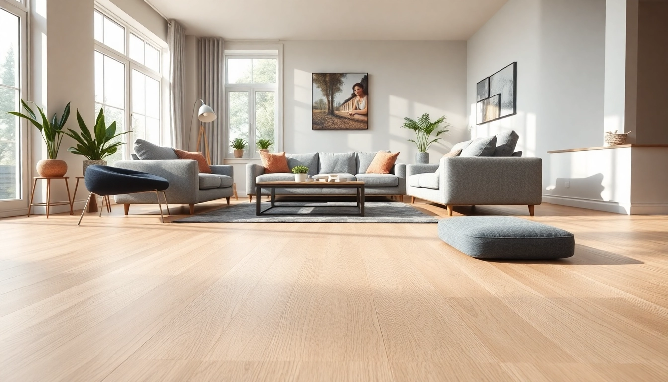 Transform your space with blonde oak vinyl flooring near me, showcasing elegant design and natural textures.