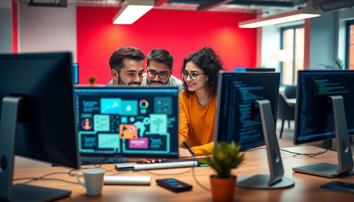 Delivering expert Web design Hereford services with a collaborative team in a vibrant studio.