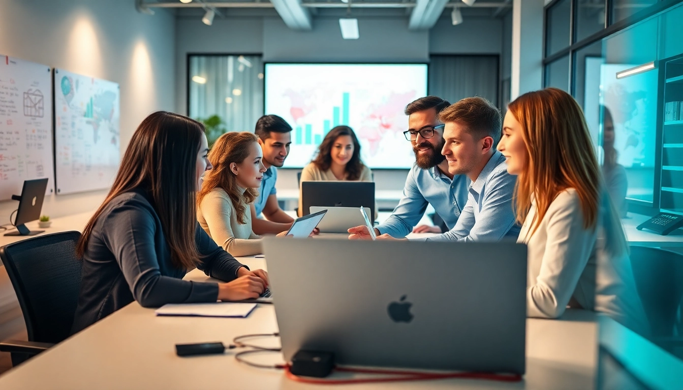 Providing managed it services near me with a dedicated IT team in a modern office.
