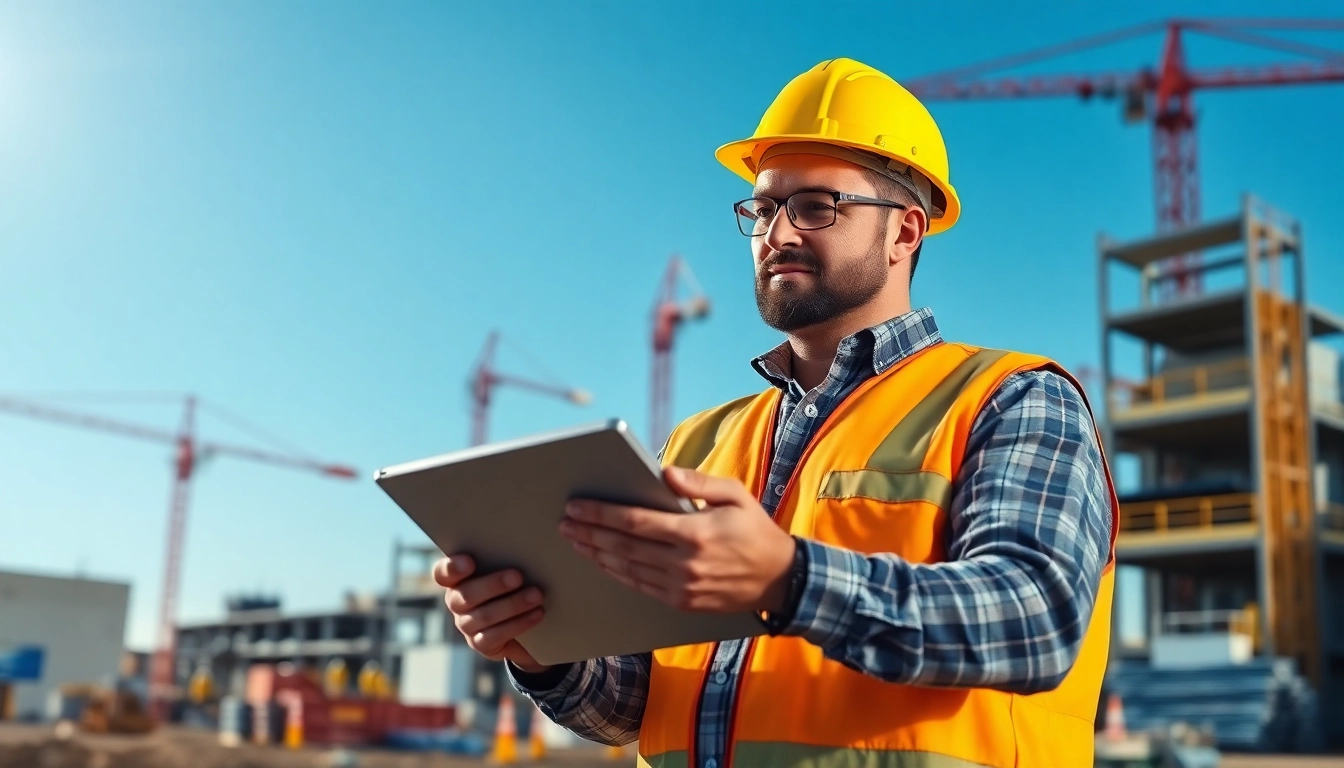 New Jersey Commercial General Contractor overseeing a bustling construction site.