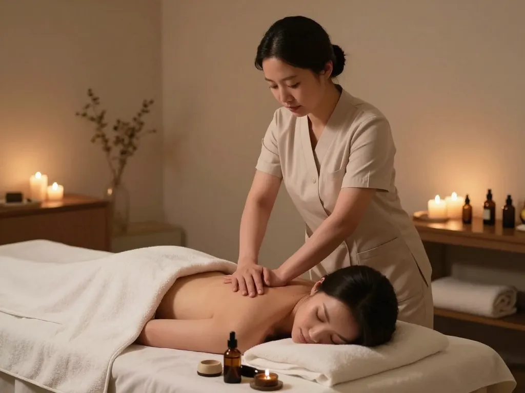 Relaxing 천안스웨디시 massage session in a tranquil spa environment enhancing wellness.