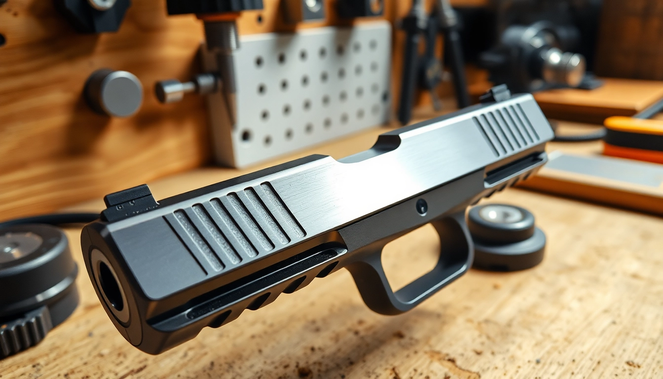 Upgrade your glock slide with precision details and craftsmanship in action.