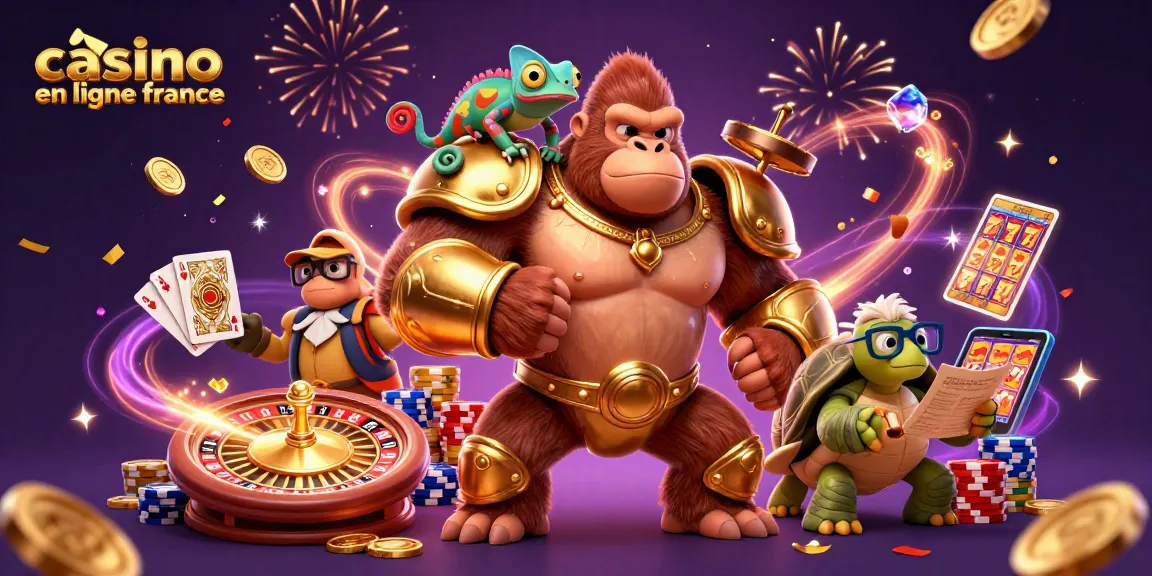 Profitez de l'excitation du casino en ligne France avec notre illustration animée captivante.