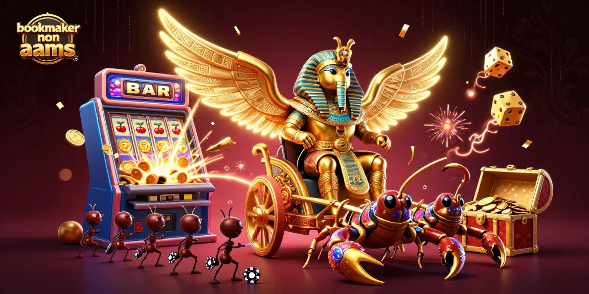 Scopri i bookmaker non AAMS con questa illustrazione di scommesse e giochi d'azzardo.