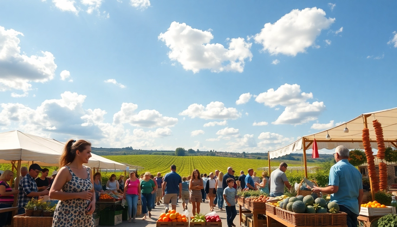 Experience things to do in Clarksburg ca at the local farmer's market bustling with activity.