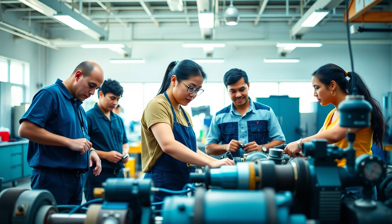 Students collaborating at a trade school Hawaii, showcasing hands-on vocational training.