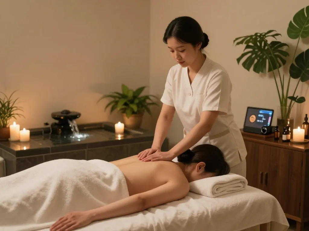 Experience a rejuvenating 논현동마사지 in a calm and inviting massage studio with soothing ambiance.