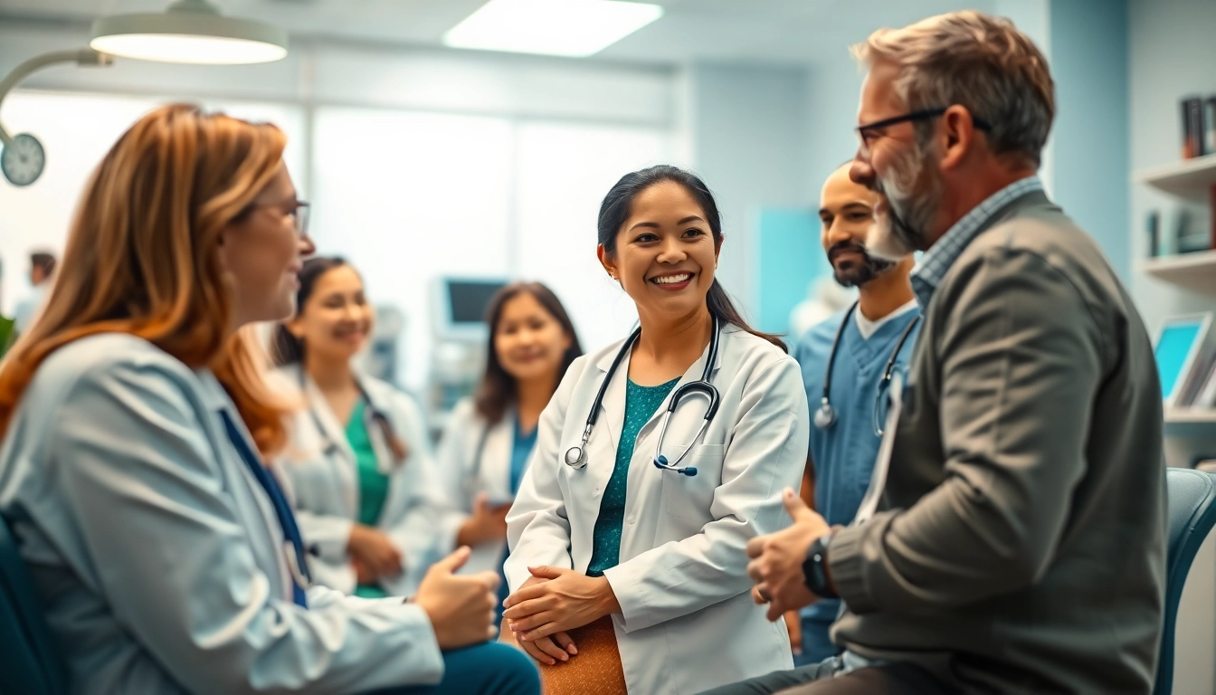 YourGP healthcare consultation showcasing diverse professionals providing personalized care.