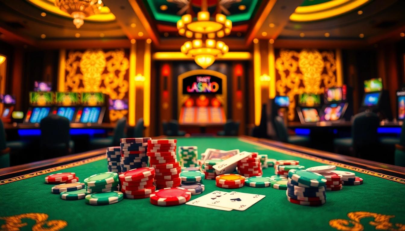 Engaging visual of casino bonuses with colorful chips and cards creating excitement.