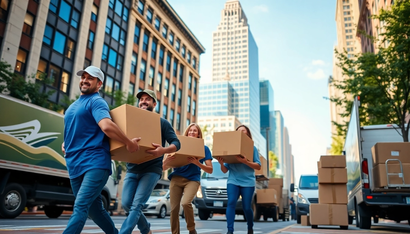 Boston local movers assisting clients with a successful transition in a vibrant Boston setting.