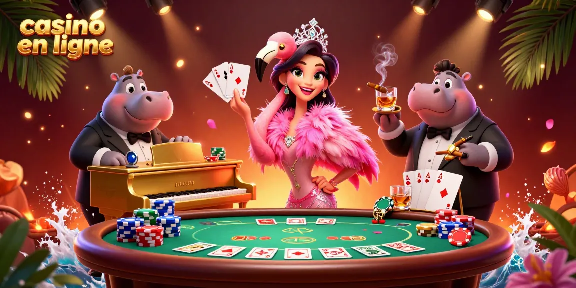 Jouer sur un casino en ligne avec des personnages colorés dans une ambiance festive.