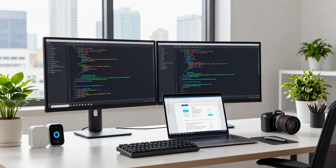 Developer coding at a modern workspace, representing the 纸飞机中文版官网.