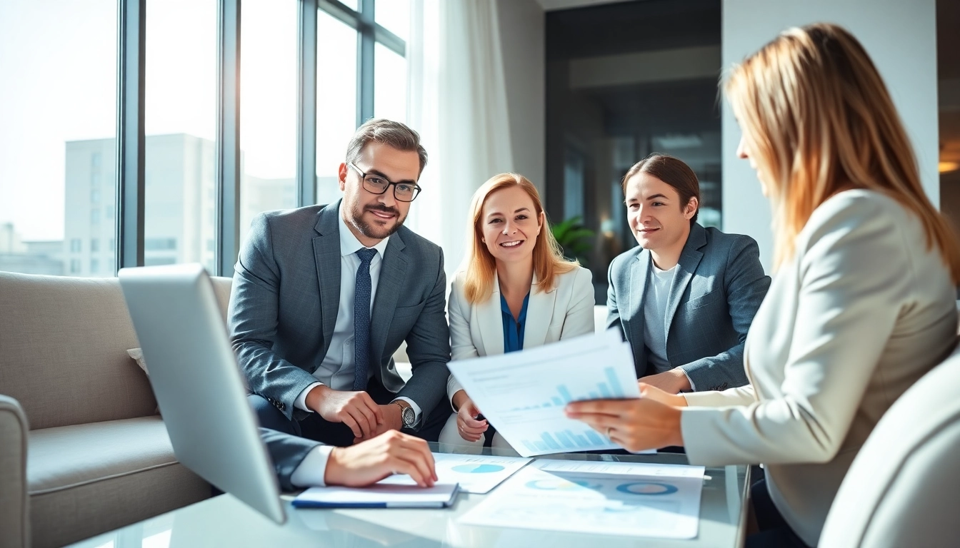 Tax Consultants in Kenya discussing financial strategies in a modern office environment.