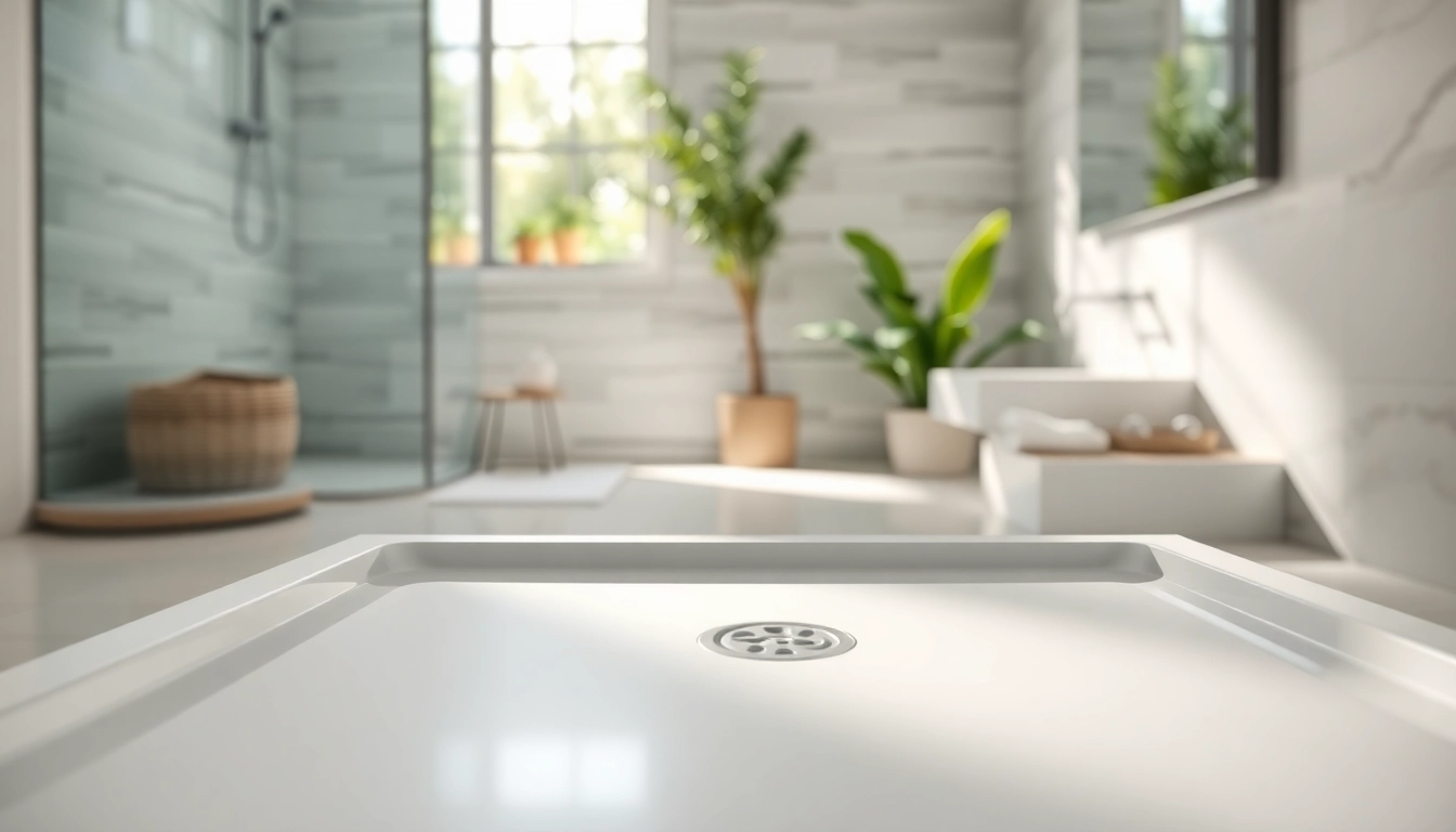 Stunning piatto doccia in an elegant bathroom demonstrating modern design and functionality.