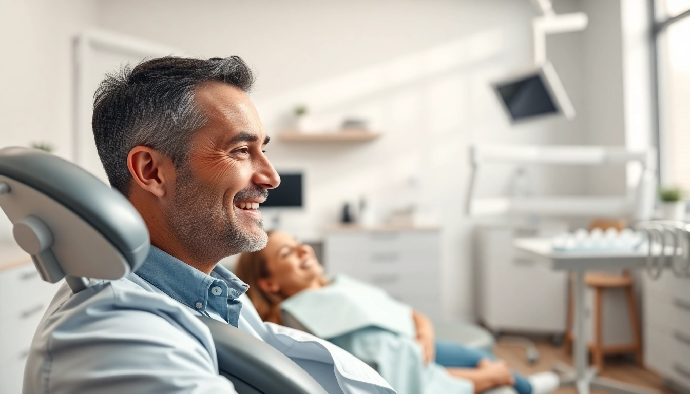Dentist near Frankfort IL providing a caring consultation in a modern office