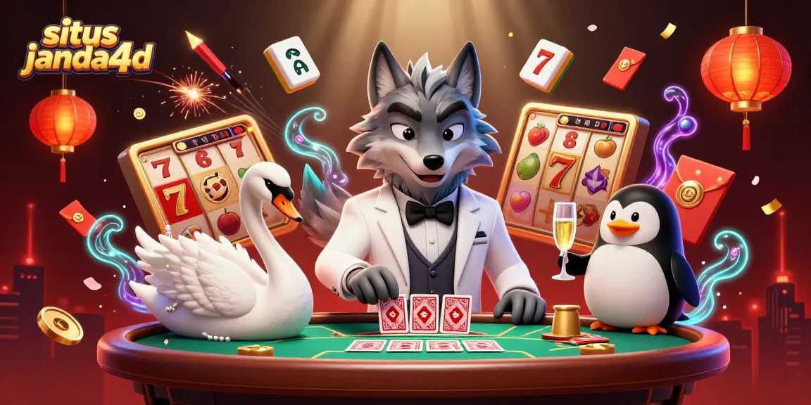Menyaksikan permainan di situs janda4d dengan grafis 3D yang memukau, menampilkan karakter kasino ikonik.