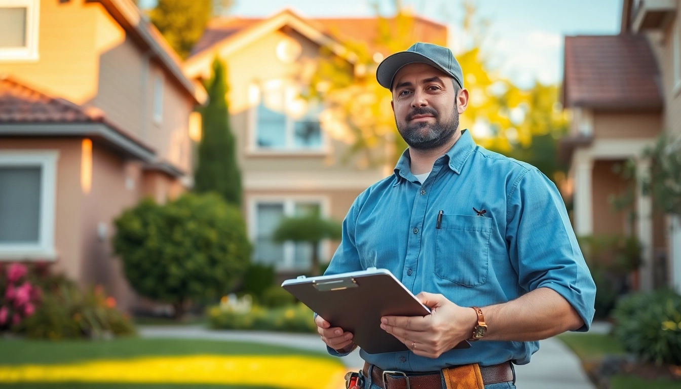 Certified insect technician conducting a pest inspection outdoors for effective management.