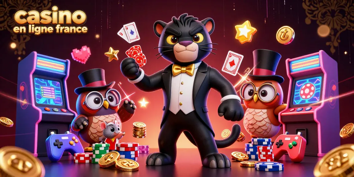 Jouer à casino en ligne france avec une panthère élégante, une chouette et une souris chanceuse.