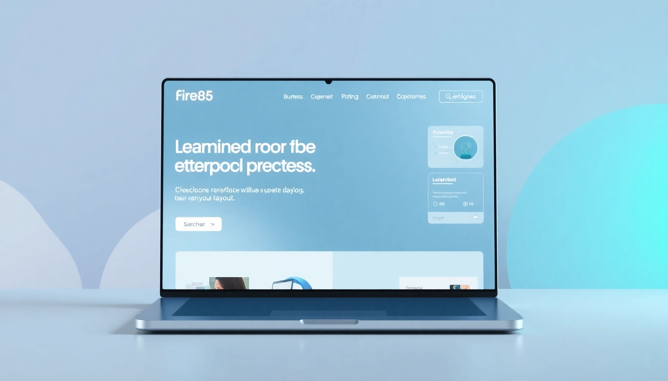 Engaging digital interface akin to https://www.fire85.com with interactive elements and bright design.